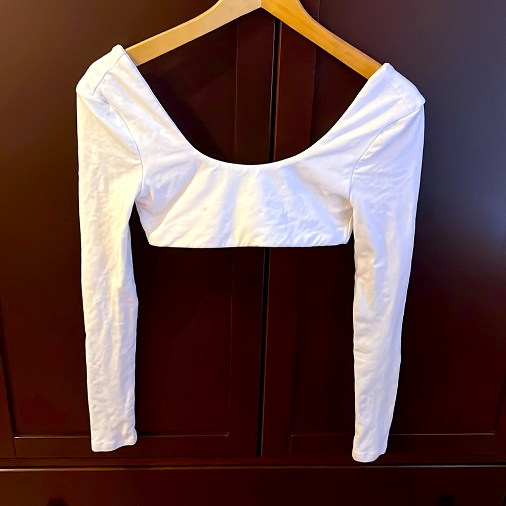 My Mum Made It long sleeve crop top